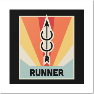 RUNNER | Vintage Cross Country Poster Posters and Art